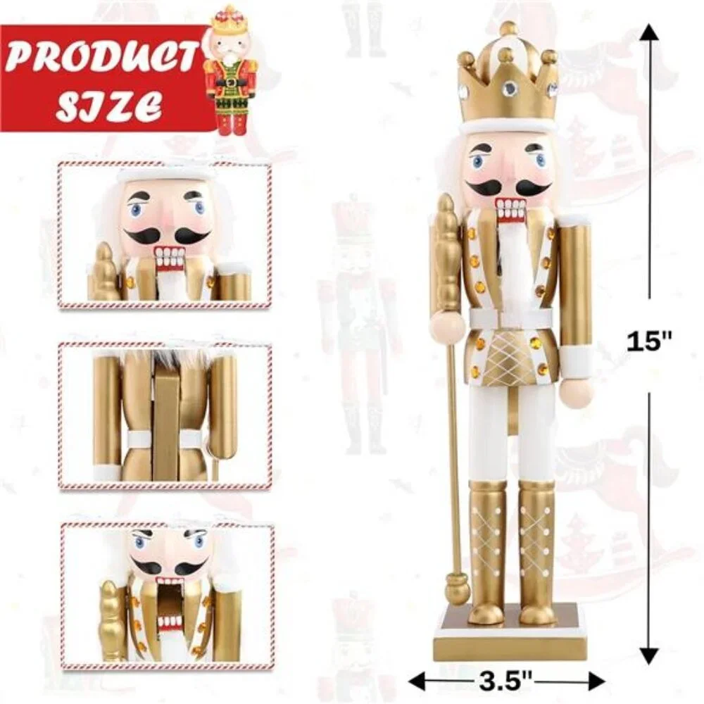 Christmas Nutcracker Figure 15 Inch Wooden Nutcracker Ornament Home Decor Gift